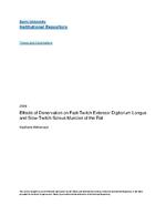 Effects of denervation on fast-twitch extensor digitorium longus and slow-twitch soleus muscles of the rat
